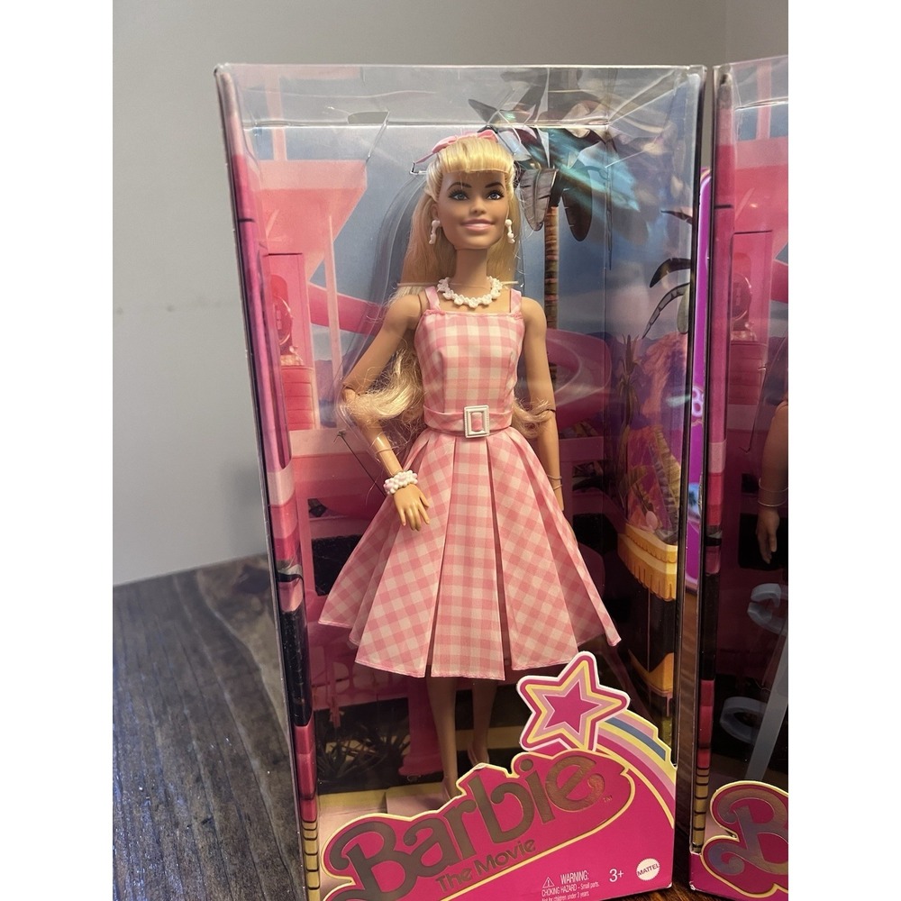 Barbie The Movie Doll Margot‎ Robbie As Barbie In Gingham Dress Mattel New